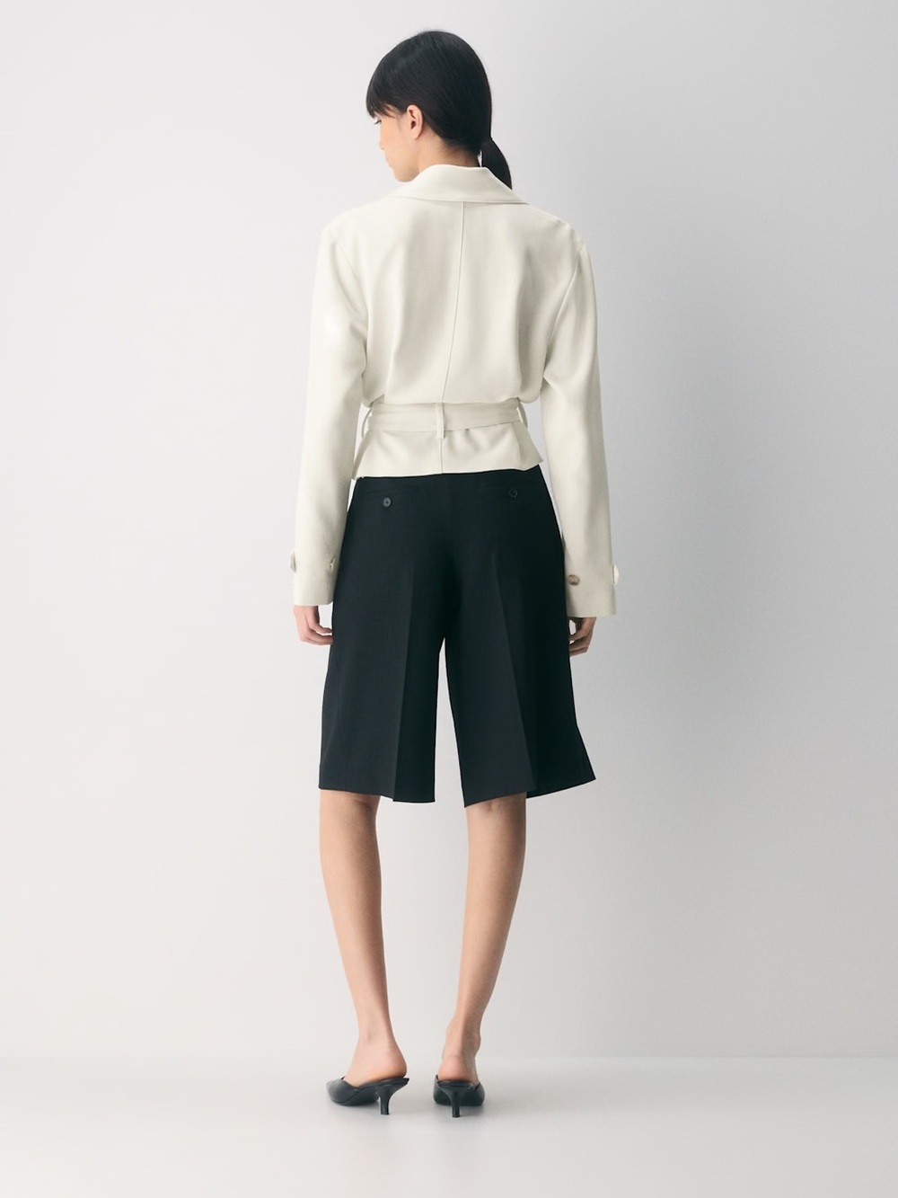 Aritzia Babaton Postage Cream Tie-Waist trench Jacket - Picture 6 of 6